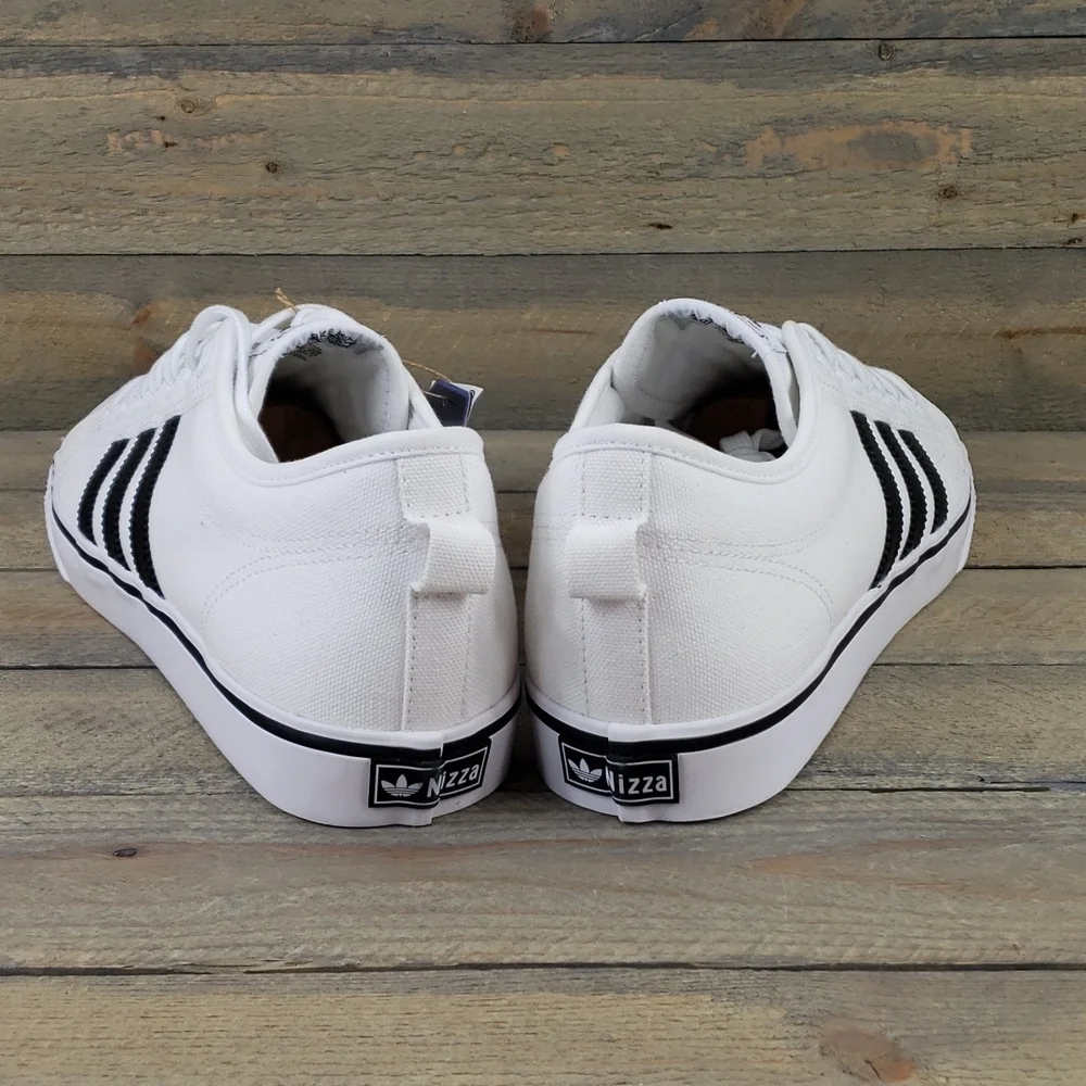 adidas Nizza Originals Men's Canvas Sneakers White/Black